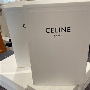 Celine White Box with Black Logo